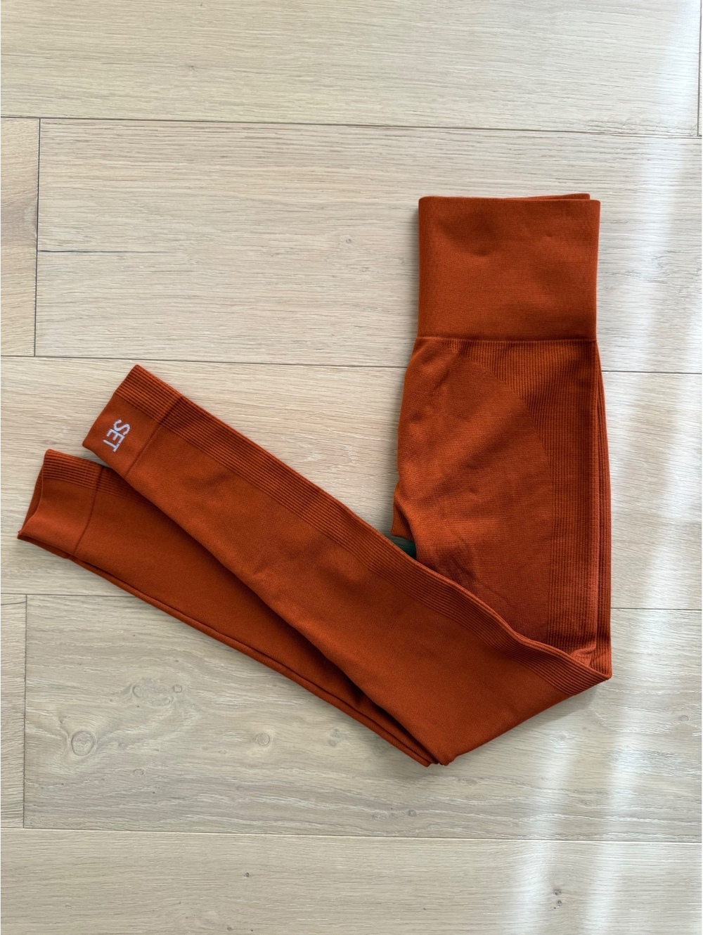 SET Active Seamless High Waist Leggings Rust Orange Size XS